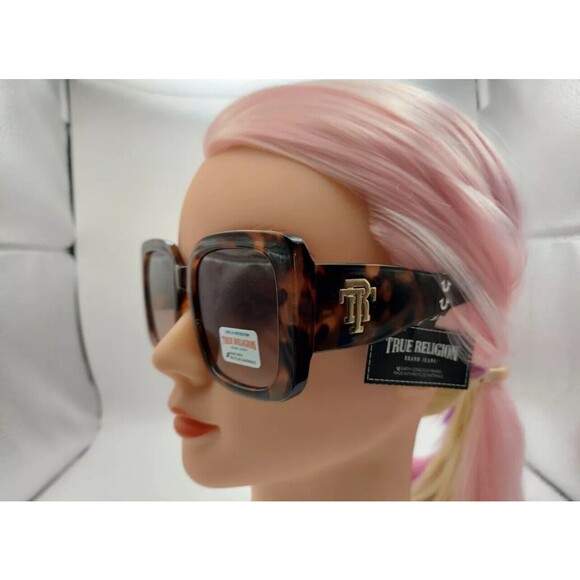NWT True Religion Oversized Square Sunglasses Tortoise TR56404 Chic Cute Summer main image 10